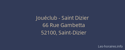 Jouéclub - Saint Dizier