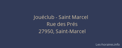 Jou&eacute;club - Saint Marcel