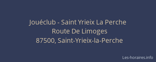 Jou&eacute;club - Saint Yrieix La Perche