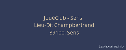Jou&eacute;Club - Sens