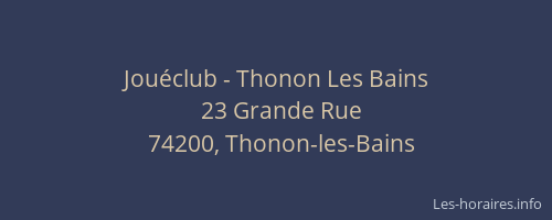 Jouéclub - Thonon Les Bains