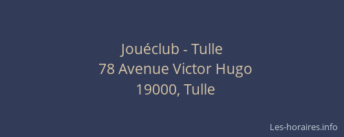 Jou&eacute;club - Tulle