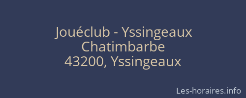Jou&eacute;club - Yssingeaux