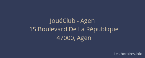 JouéClub - Agen