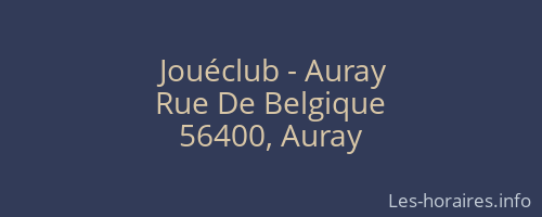 Jouéclub - Auray