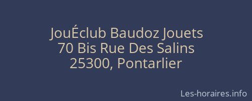 JouÉclub Baudoz Jouets