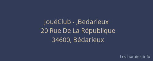 JouéClub - ,Bedarieux