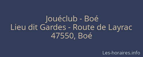 Jouéclub - Boé