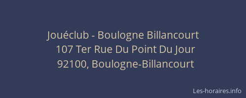 Jouéclub - Boulogne Billancourt