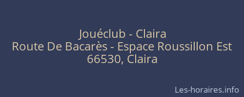 Jouéclub - Claira