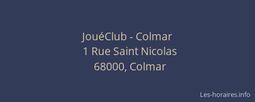 JouéClub - Colmar