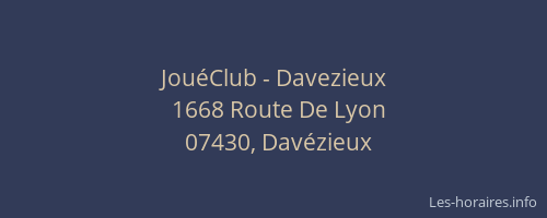 JouéClub - Davezieux