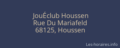 JouÉclub Houssen
