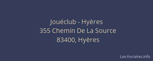 Jouéclub - Hyères