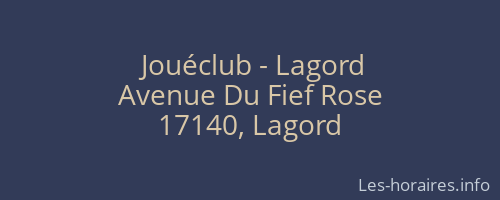 Jouéclub - Lagord