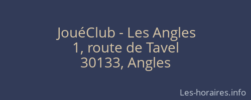 JouéClub - Les Angles
