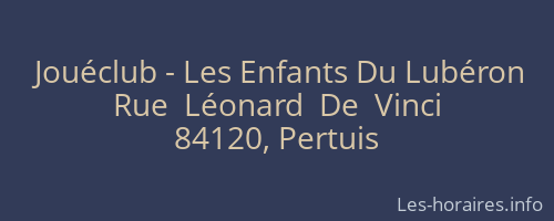 Jouéclub - Les Enfants Du Lubéron