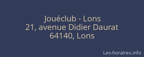Jouéclub - Lons
