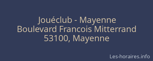 Jouéclub - Mayenne