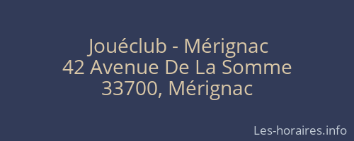 Jouéclub - Mérignac