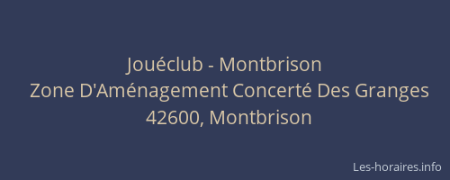 Jouéclub - Montbrison