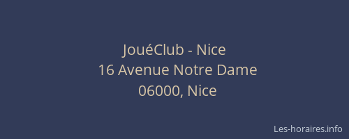 JouéClub - Nice