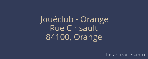 Jouéclub - Orange