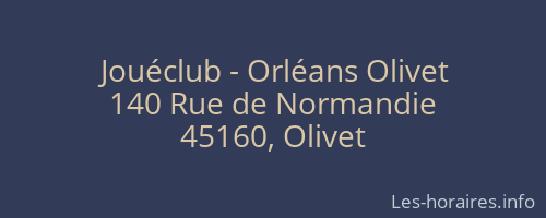 Jouéclub - Orléans Olivet