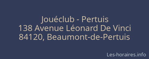 Jouéclub - Pertuis