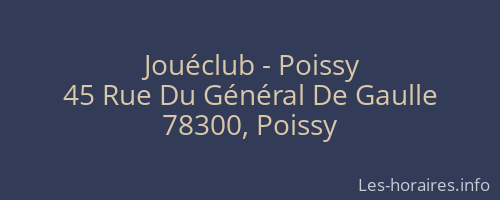Jouéclub - Poissy