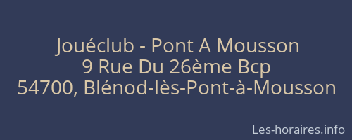 Jouéclub - Pont A Mousson
