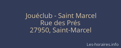 Jouéclub - Saint Marcel