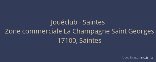 Jouéclub - Saintes