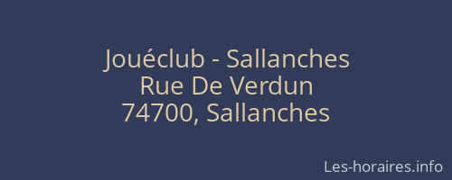 Jouéclub - Sallanches