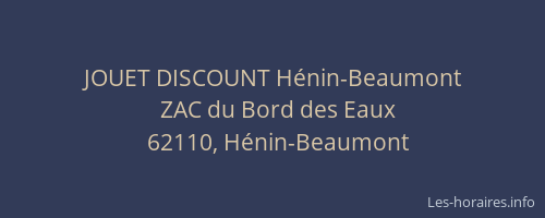 JOUET DISCOUNT Hénin-Beaumont