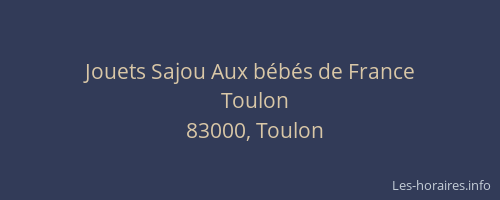 Jouets Sajou Aux bébés de France