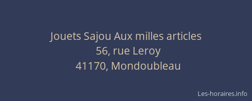 Jouets Sajou Aux milles articles