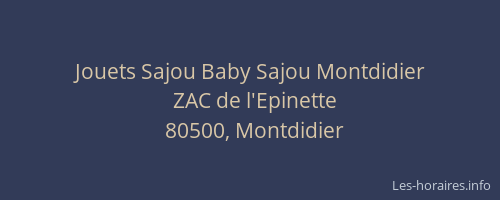 Jouets Sajou Baby Sajou Montdidier