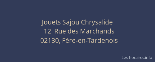 Jouets Sajou Chrysalide
