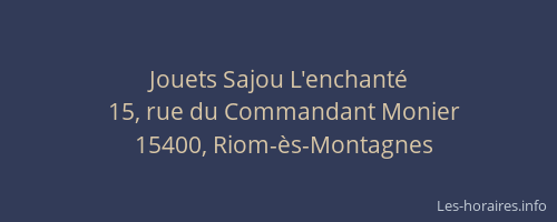 Jouets Sajou L'enchant&eacute;