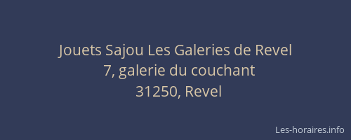Jouets Sajou Les Galeries de Revel