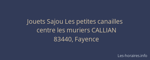 Jouets Sajou Les petites canailles