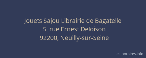 Jouets Sajou Librairie de Bagatelle