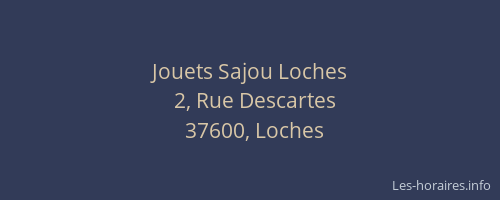 Jouets Sajou Loches