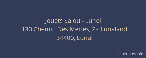 Jouets Sajou - Lunel