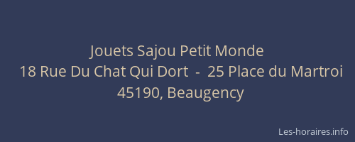 Jouets Sajou Petit Monde