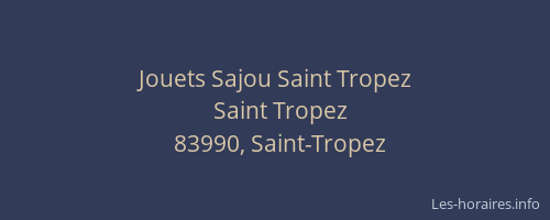 Jouets Sajou Saint Tropez