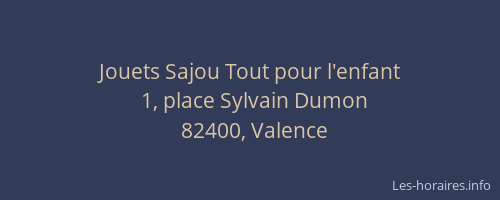 Jouets Sajou Tout pour l'enfant