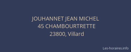 JOUHANNET JEAN MICHEL
