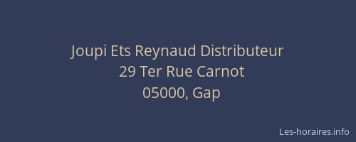 Joupi Ets Reynaud Distributeur